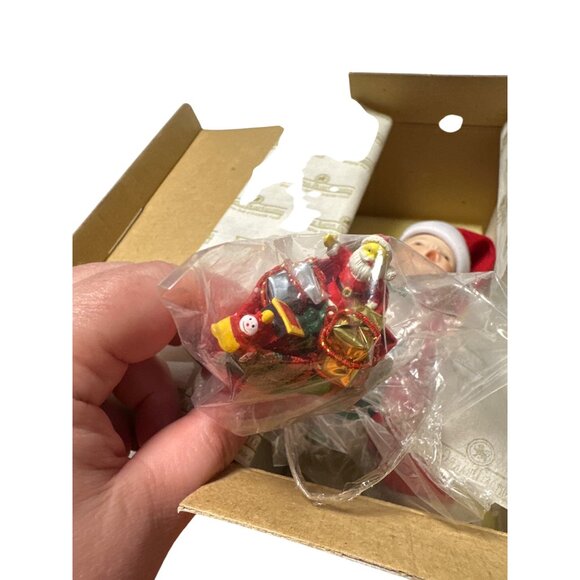 Vintage Handcrafted Porcelain Doll Christmas Claus Home For The Holidays - Picture 3 of 6